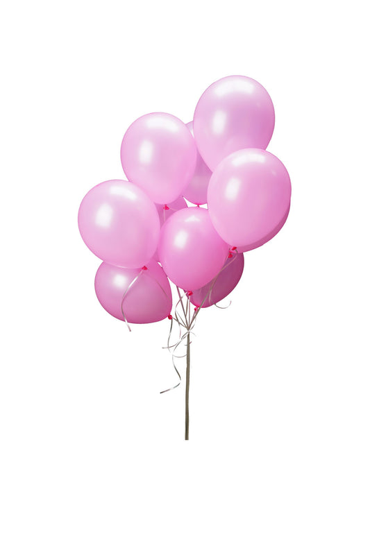 10 Pink Helium Balloons