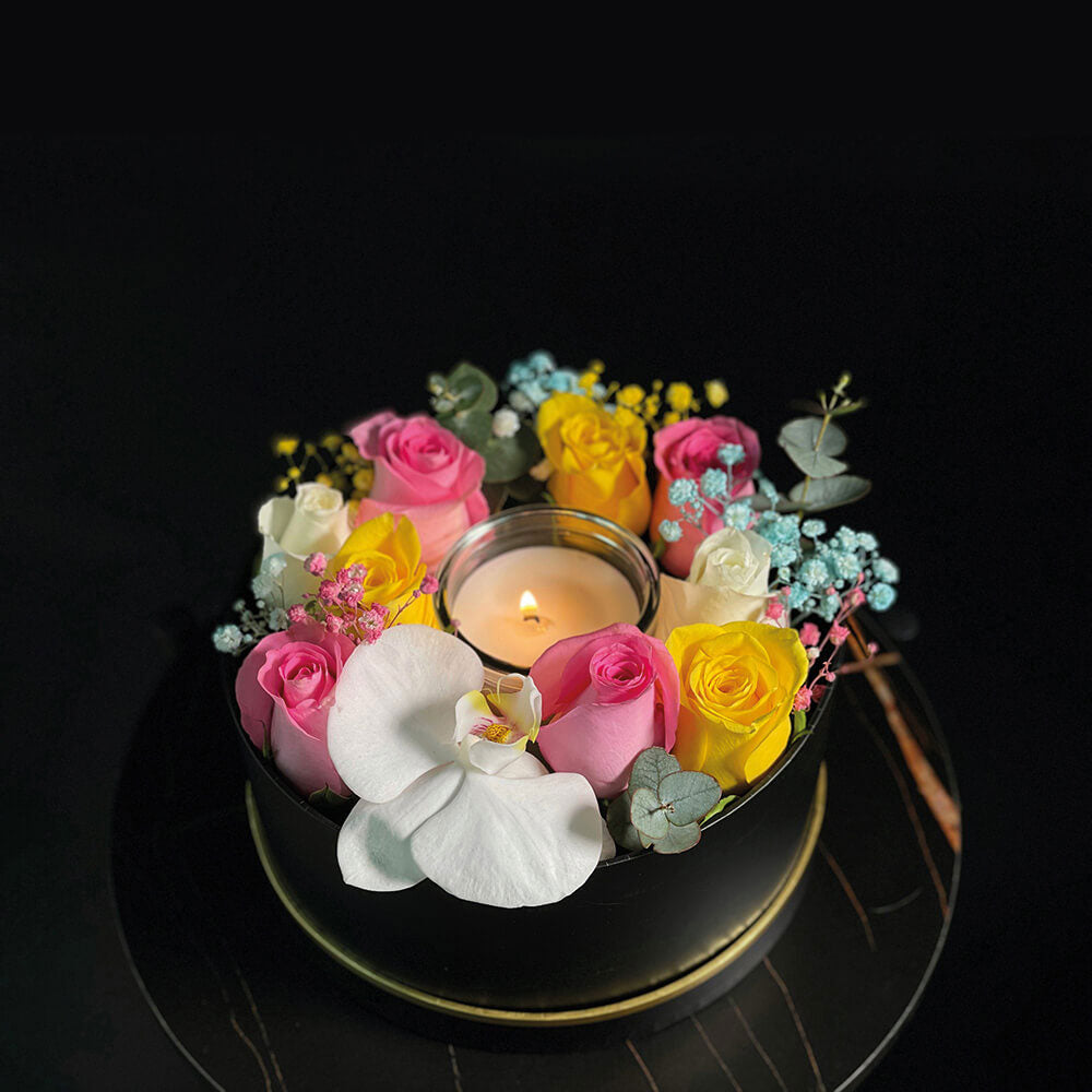 Vanilla Scented Flowers | Pink, White & Yellow Roses, White Orchid - Aiwa Flowers
