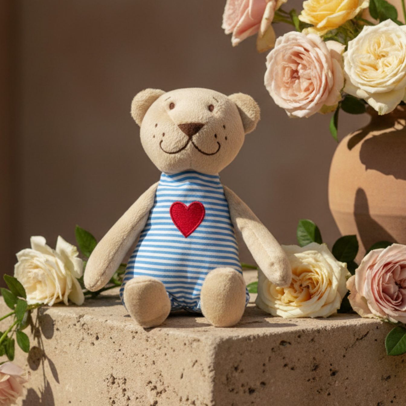 cute plush teddy bear add-on gift for flower bouquet