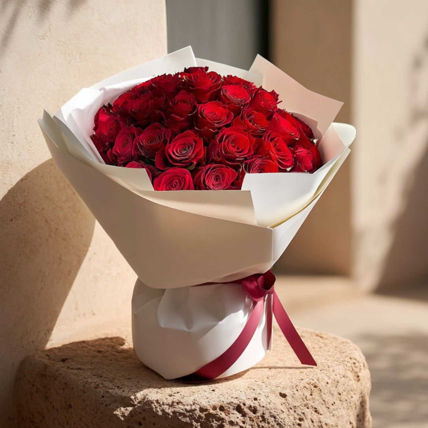 Cupid's Kiss - 55 Red Roses Bouquet