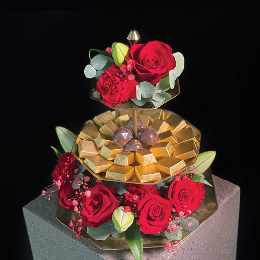 3 Tier Tray flowers