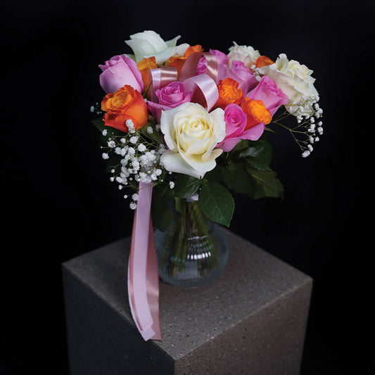 Ballroom Arrangement in a Clear Vase