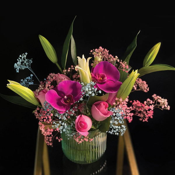 Contemporary Arrangement in a rose gold Vase