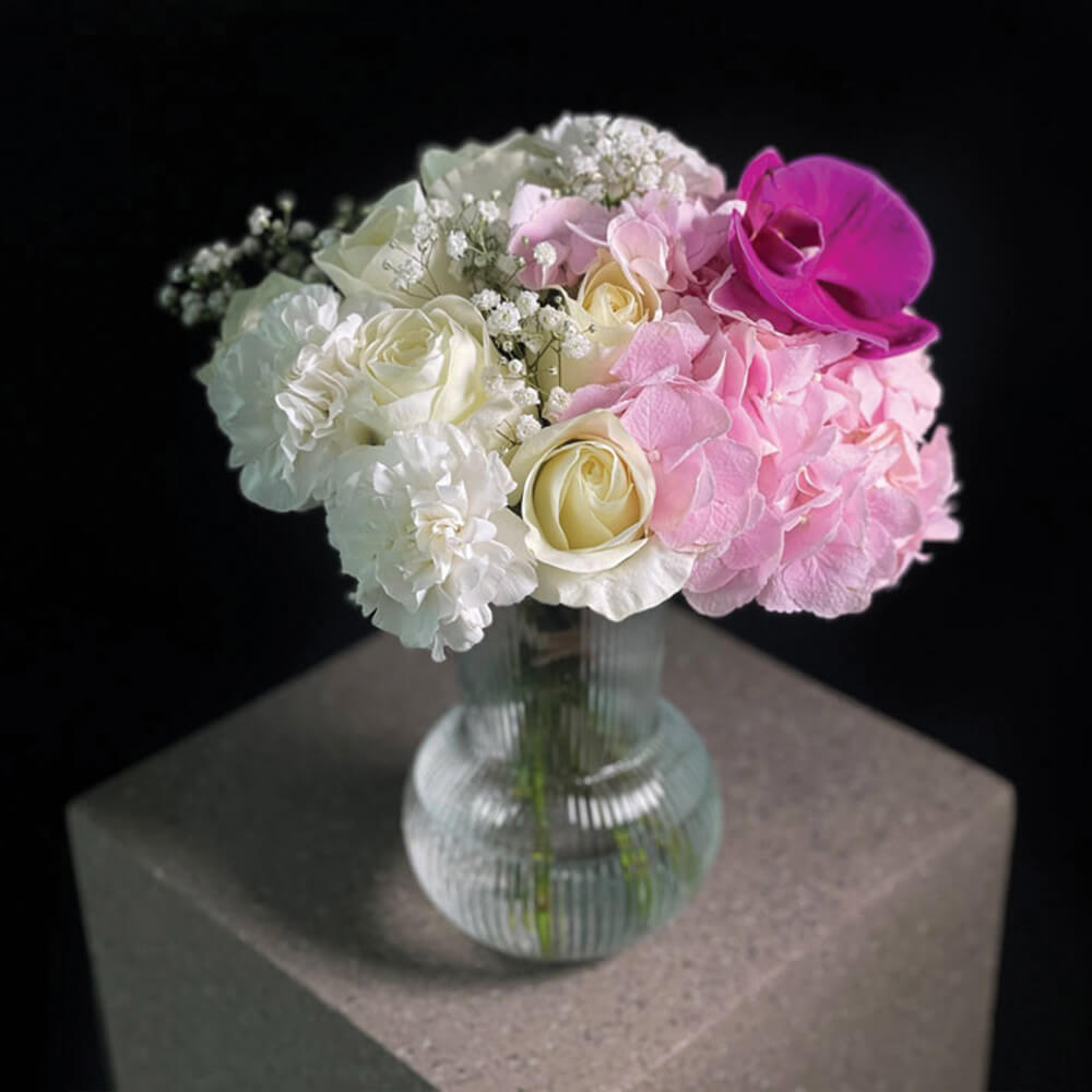 Mila Arrangement in a Clear Vase