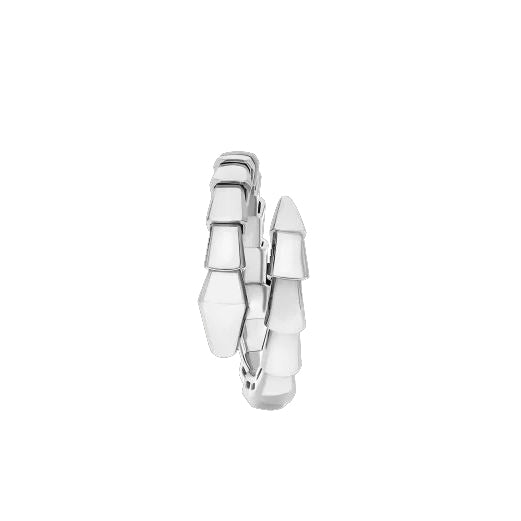Serpenti viper ring white