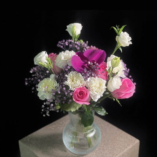 Sophia Arrangement in a Clear Vase