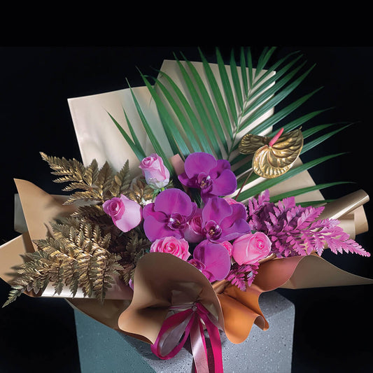 Violet flowers bouquet