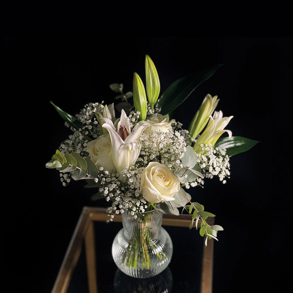 Waltz Arrangement in a Clear Vase flowers