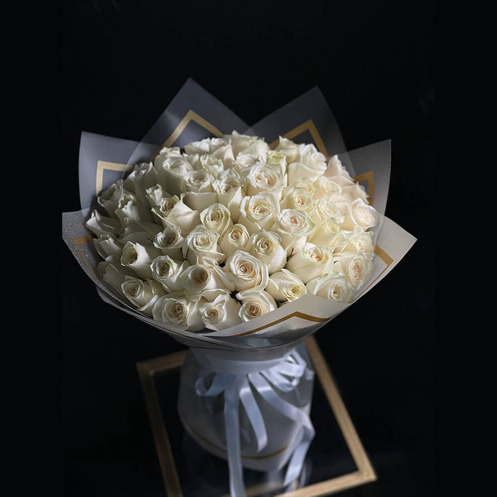 white gold flowers