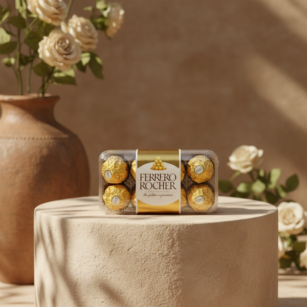 Ferrero Rocher chocolate box 200g hazelnut pralines add-on gift with flowers