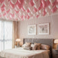full room view with pink and white helium balloon ceiling decoration bedroom Dubai