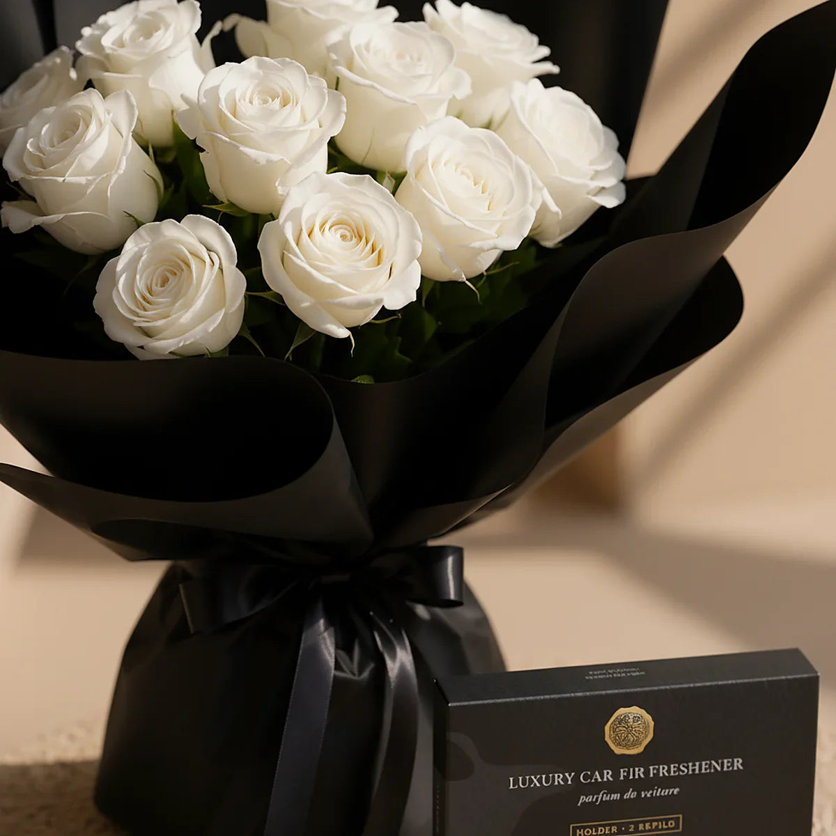 Blanc Oudh gift set by Aiwa Flowers — refill view, luxury flowers and partner brand pairing for same-day delivery in Dubai UAE