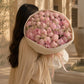 Side angle of Blush Garden showing 50-peony fullness by Aiwa Flowers Dubai