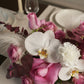 Blush Orchid Rose Centerpiece — front view — Aiwa Flowers, Dubai UAE