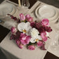 Blush Orchid Rose Centerpiece — styled event setting — Aiwa Flowers, Dubai UAE
