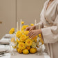 Citrus Rose Table Centerpiece — front view — Aiwa Flowers, Dubai UAE