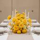 Citrus Rose Table Centerpiece — styled event setting — Aiwa Flowers, Dubai UAE