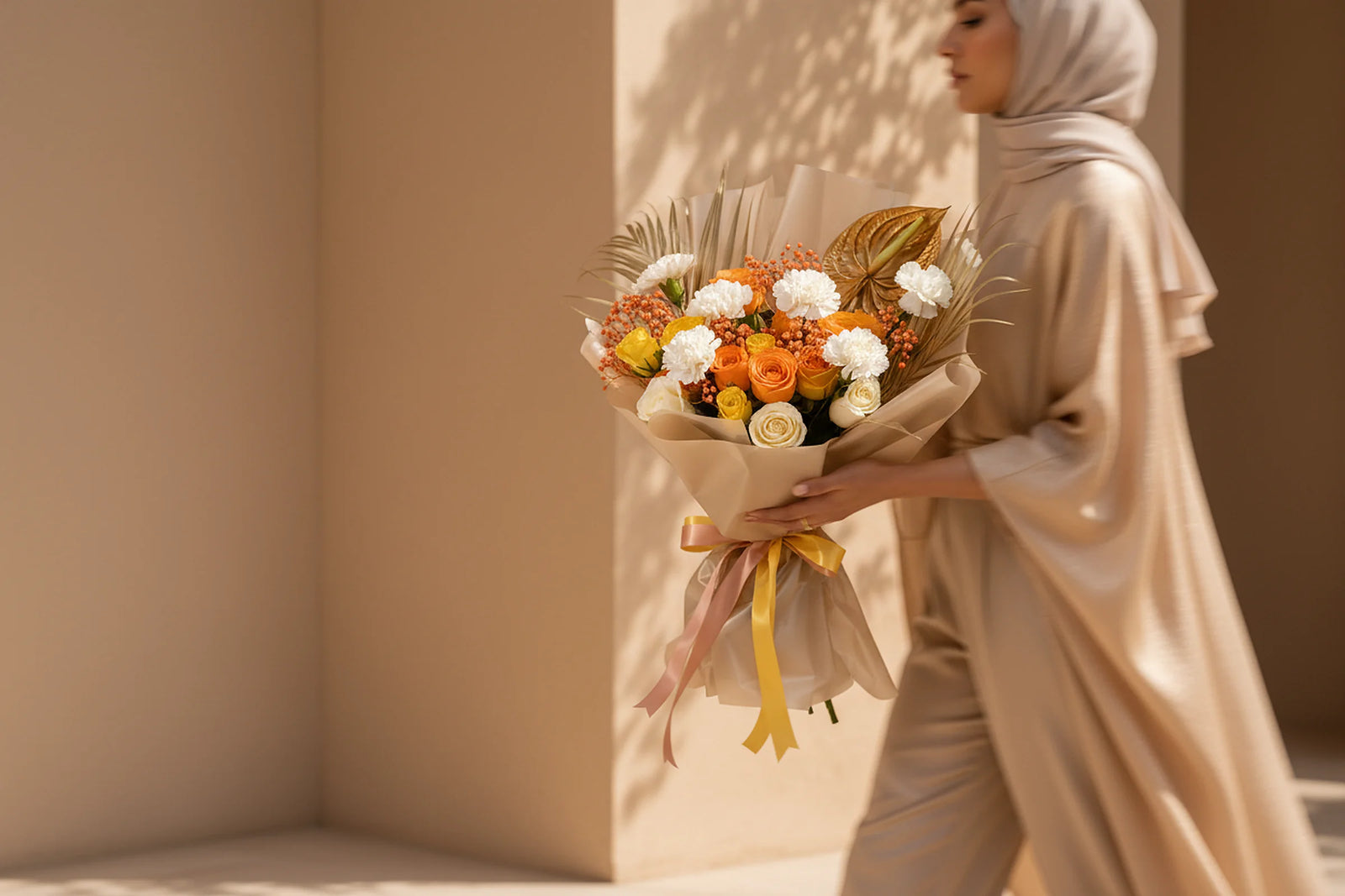 Curated luxury gift sets by Aiwa Flowers — designer flowers paired with premium fragrance and chocolate, same-day delivery in Dubai UAE