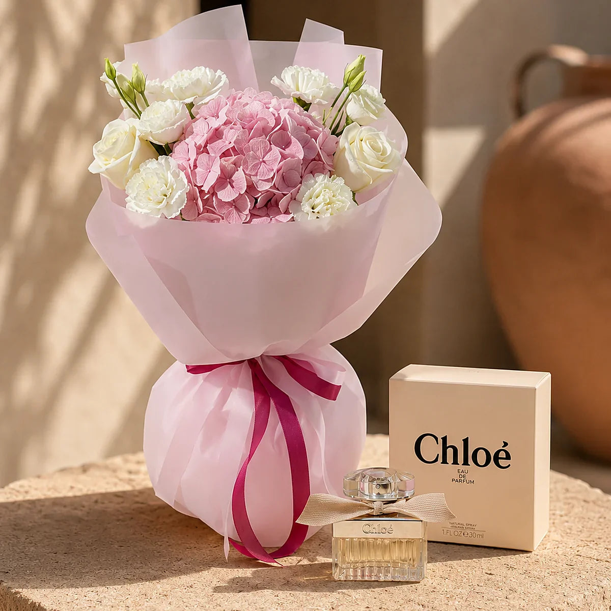 Deva Gift Set gift set by Aiwa Flowers — pairing view, luxury flowers and partner brand pairing for same-day delivery in Dubai UAE