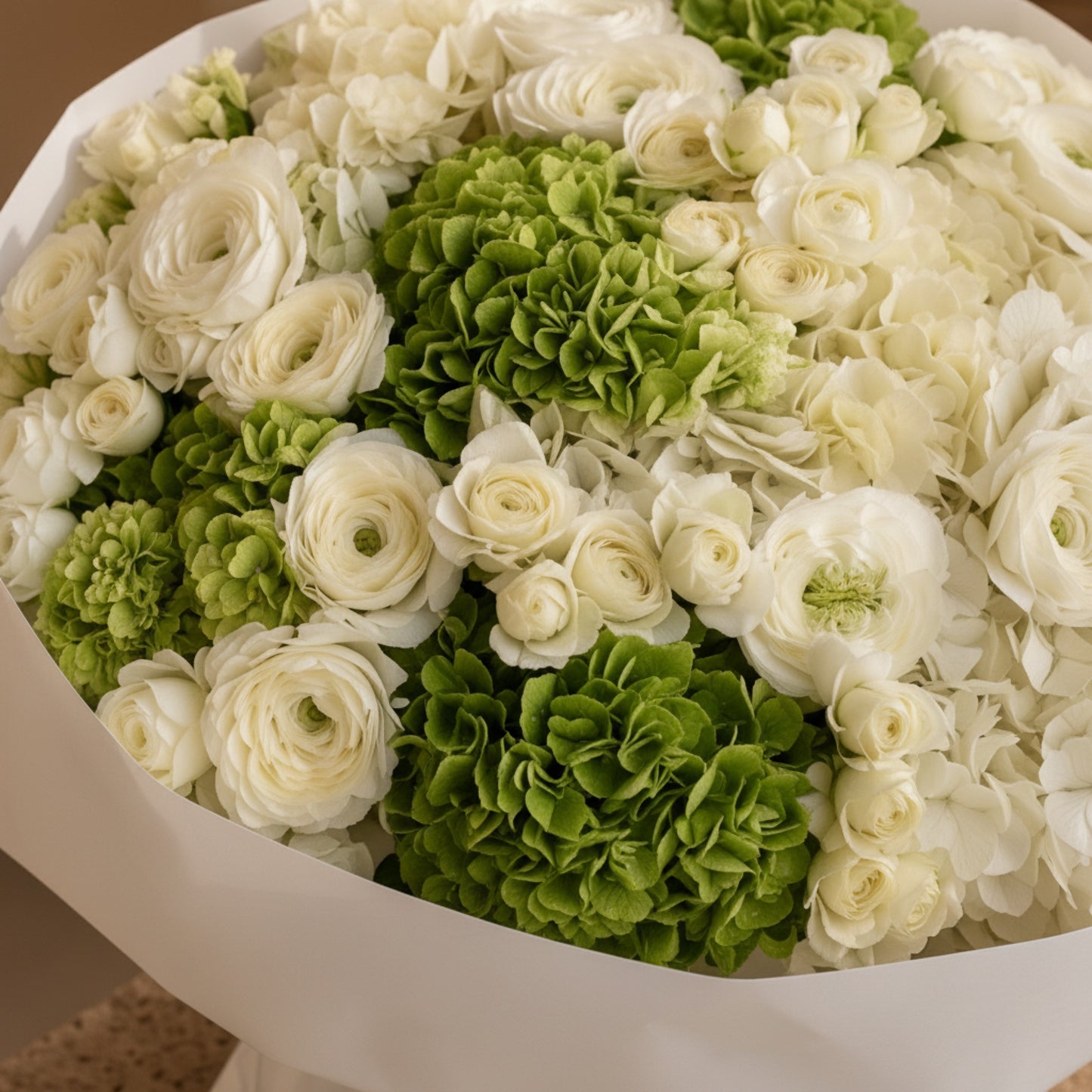 Aiwa Flowers Emerald Blanc bouquet — hero view | luxury flower delivery Dubai