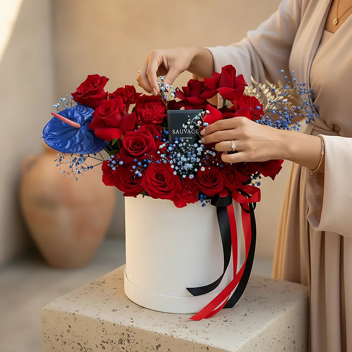 Lord by Aiwa Flowers — luxury floral arrangement styled photography Dubai UAE