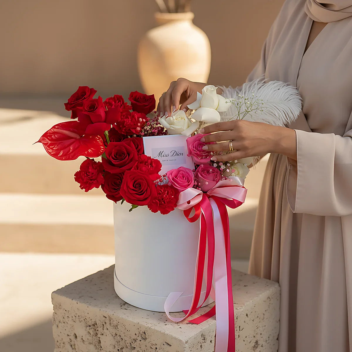 Ombre by Aiwa Flowers — gradient bouquet styled photography Dubai UAE