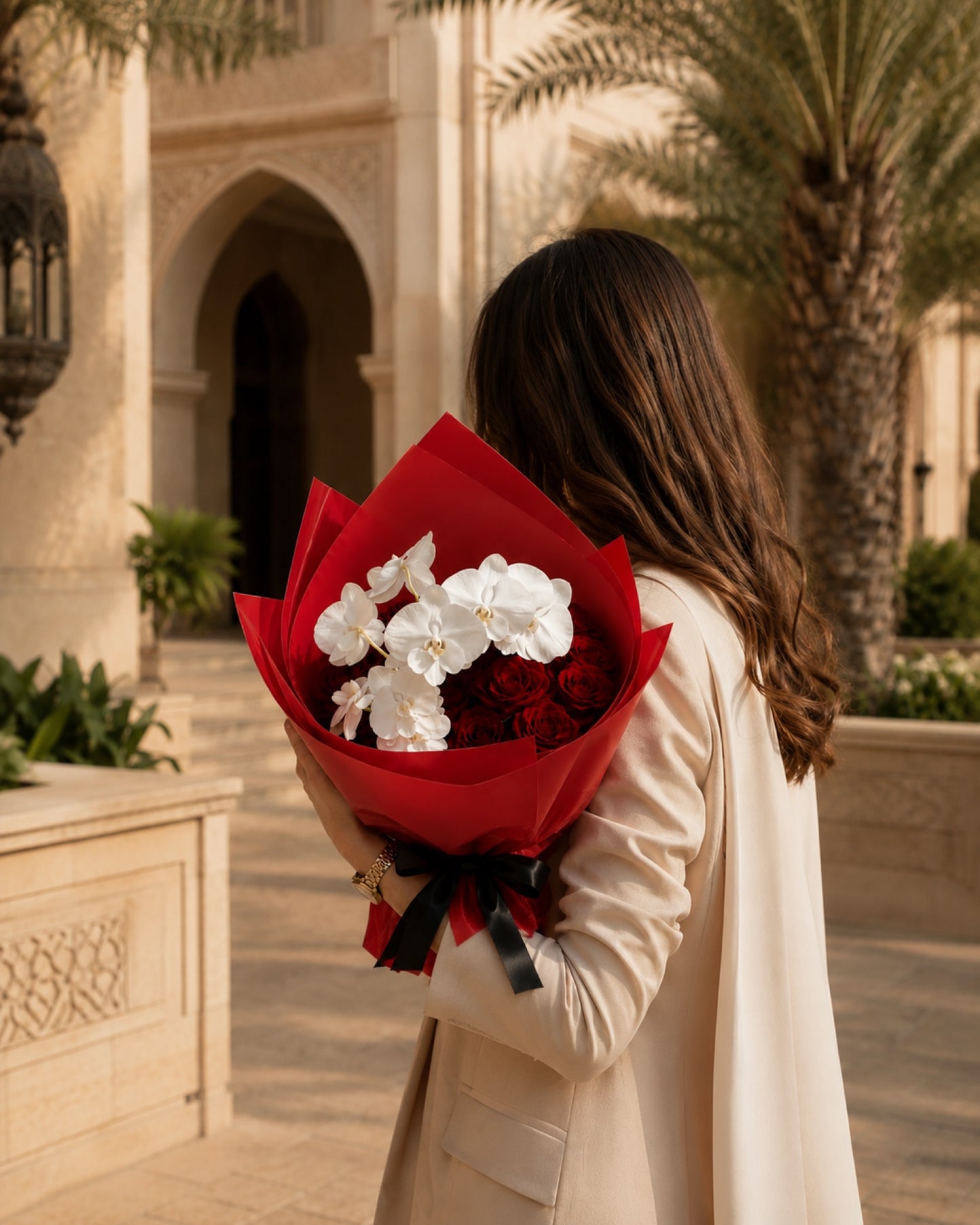 Aiwa Flowers Orchid Affair bouquet — hero view | luxury flower delivery Dubai