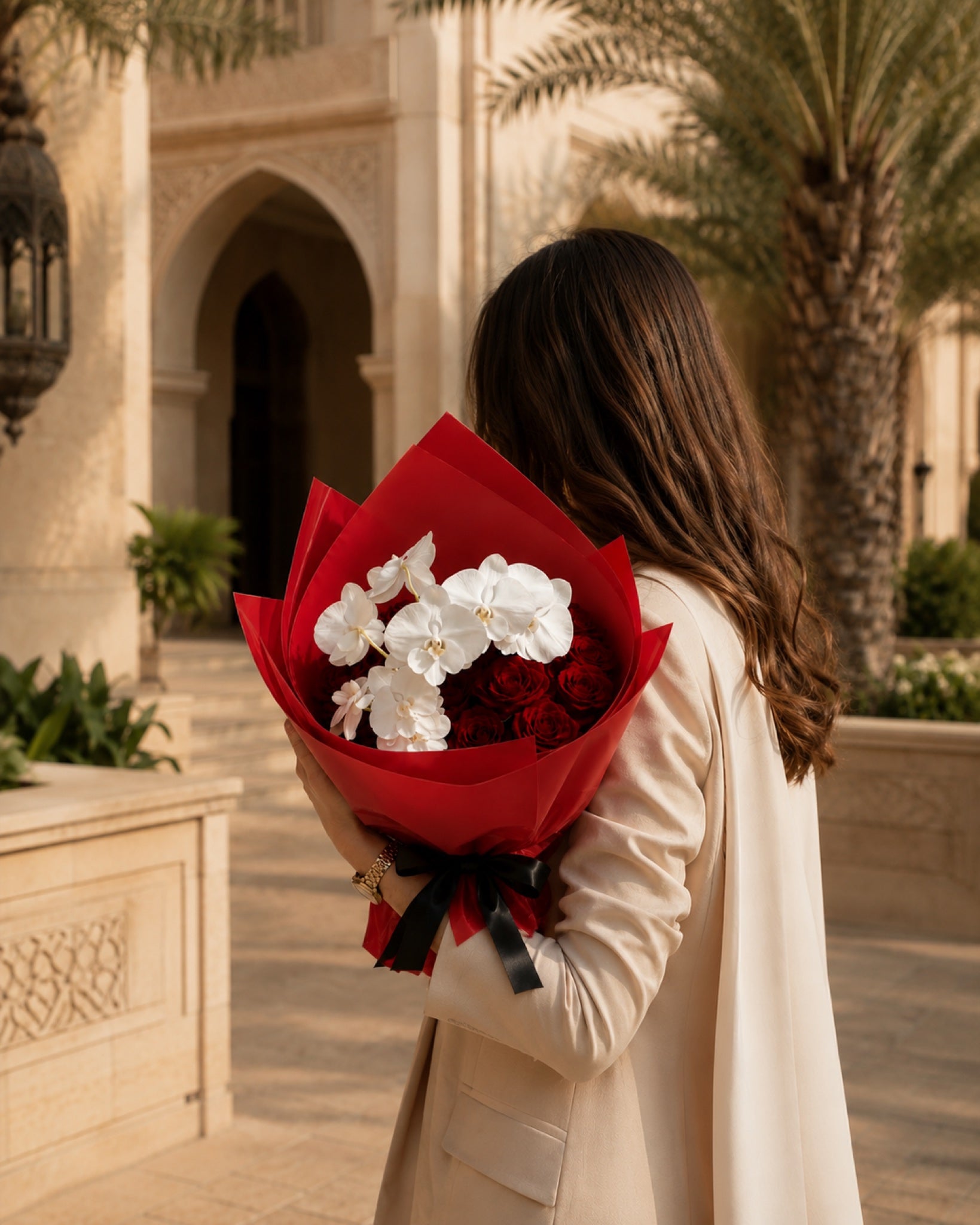 Aiwa Flowers Orchid Affair bouquet — hero view | luxury flower delivery Dubai