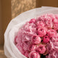 Aiwa Flowers Pink Garden bouquet — top view view | luxury flower delivery Dubai