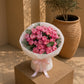 Aiwa Flowers Pink Juliet bouquet — packaging view | luxury flower delivery Dubai