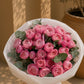 Aiwa Flowers Pink Juliet bouquet — top view view | luxury flower delivery Dubai