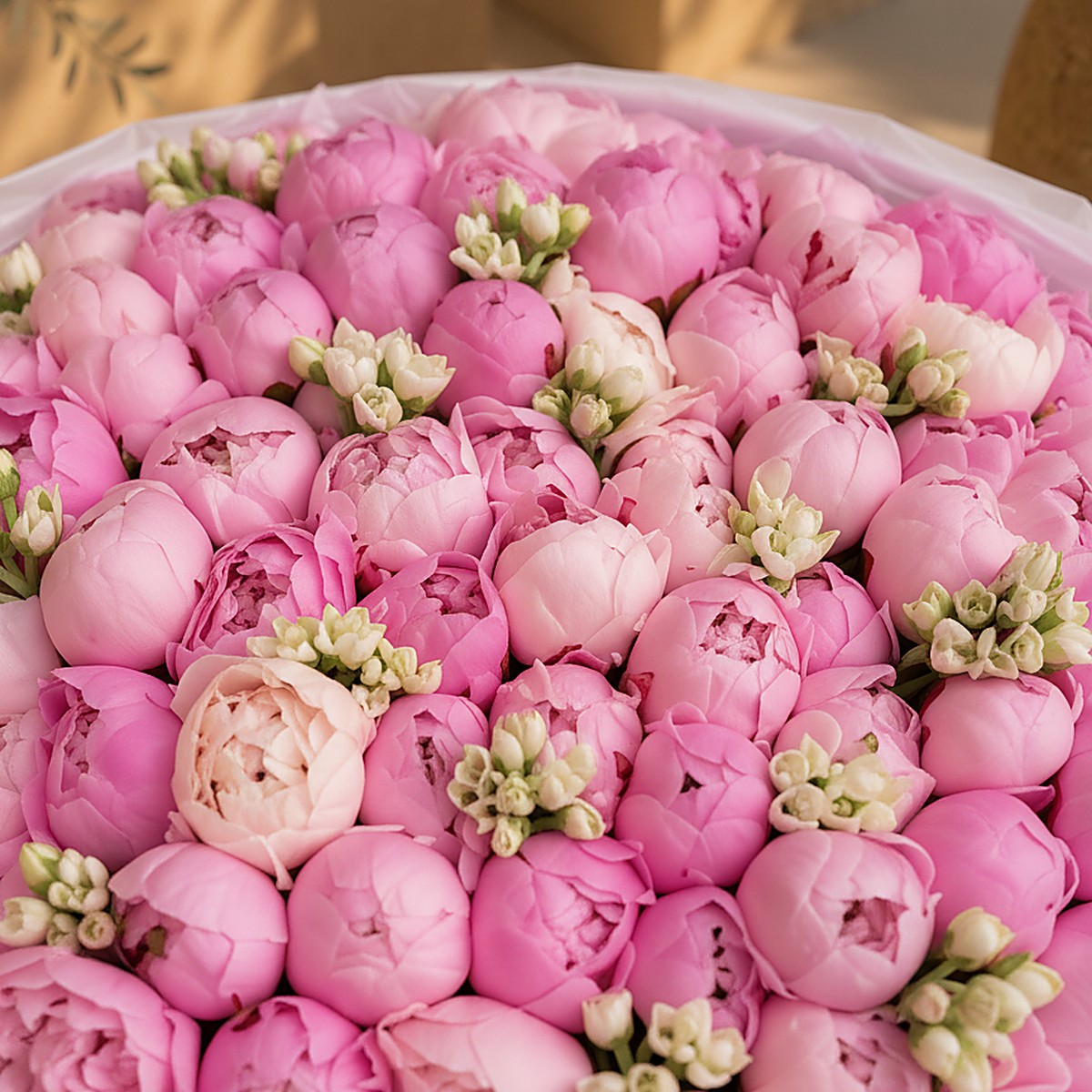Hand-tied Rosabelle bouquet styled for a celebration by Aiwa Flowers Dubai