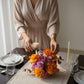 Sunset Bloom Centerpiece — front view — Aiwa Flowers, Dubai UAE