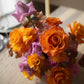 Sunset Bloom Centerpiece — close-up floral detail — Aiwa Flowers, Dubai UAE
