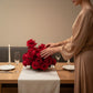 Velvet Rose Centerpiece — close-up floral detail — Aiwa Flowers, Dubai UAE
