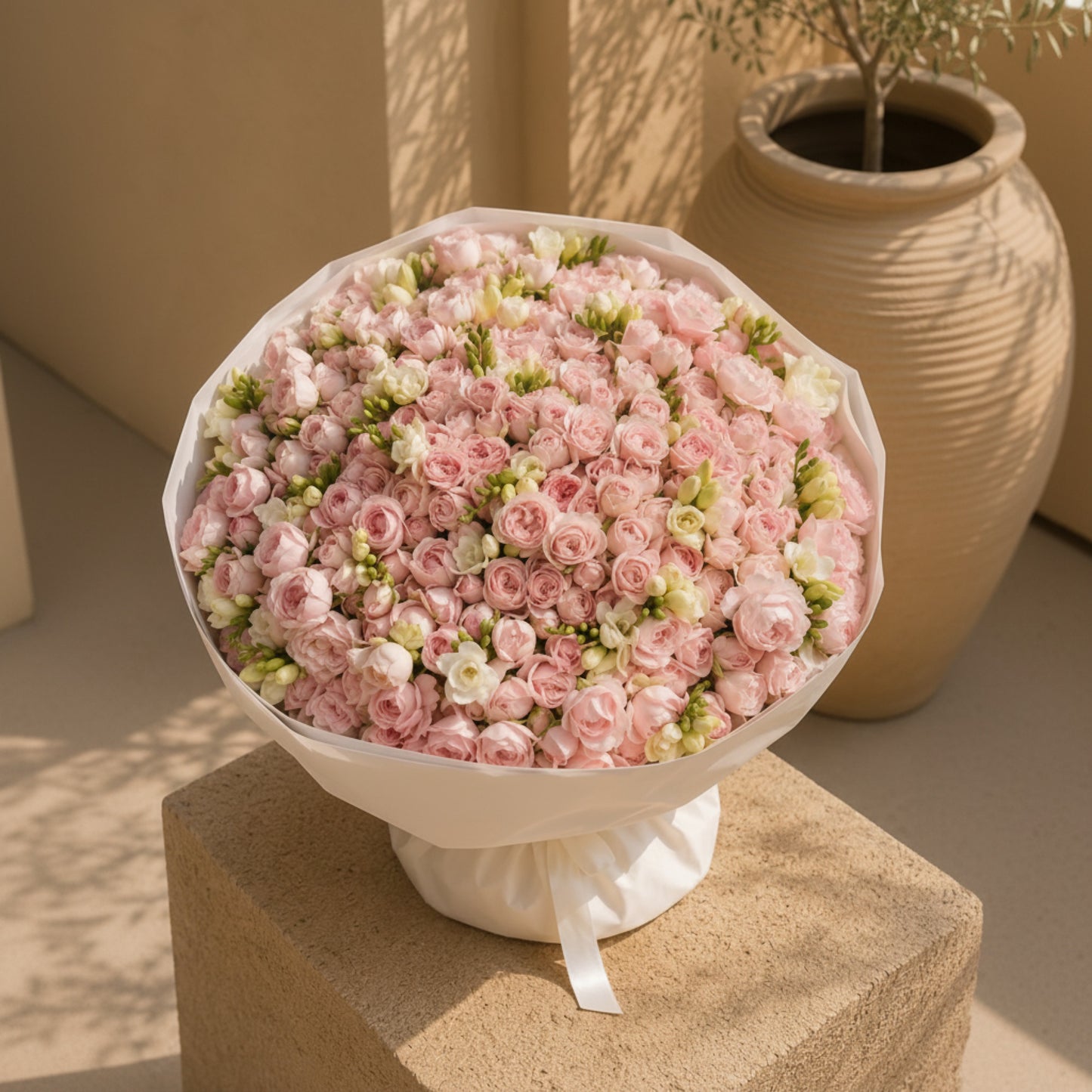 Aiwa Flowers Versailles Garden bouquet — packaging view | luxury flower delivery Dubai