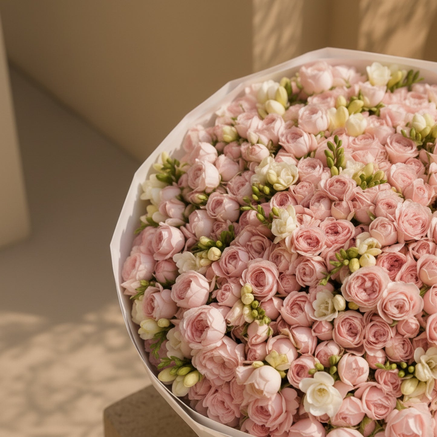 Aiwa Flowers Versailles Garden bouquet — side angle view | luxury flower delivery Dubai