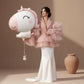 blush unicorn foil helium balloon for birthday and baby shower decoration