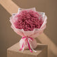 Pink gypsophila bouquet in light pink wrap by AIWA Flowers Dubai