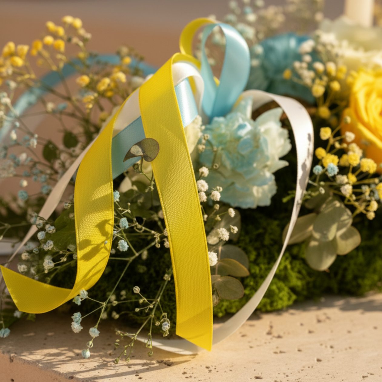 Easter dining table styled with centerpiece featuring candles, yellow and white roses, and spring floral arrangement
