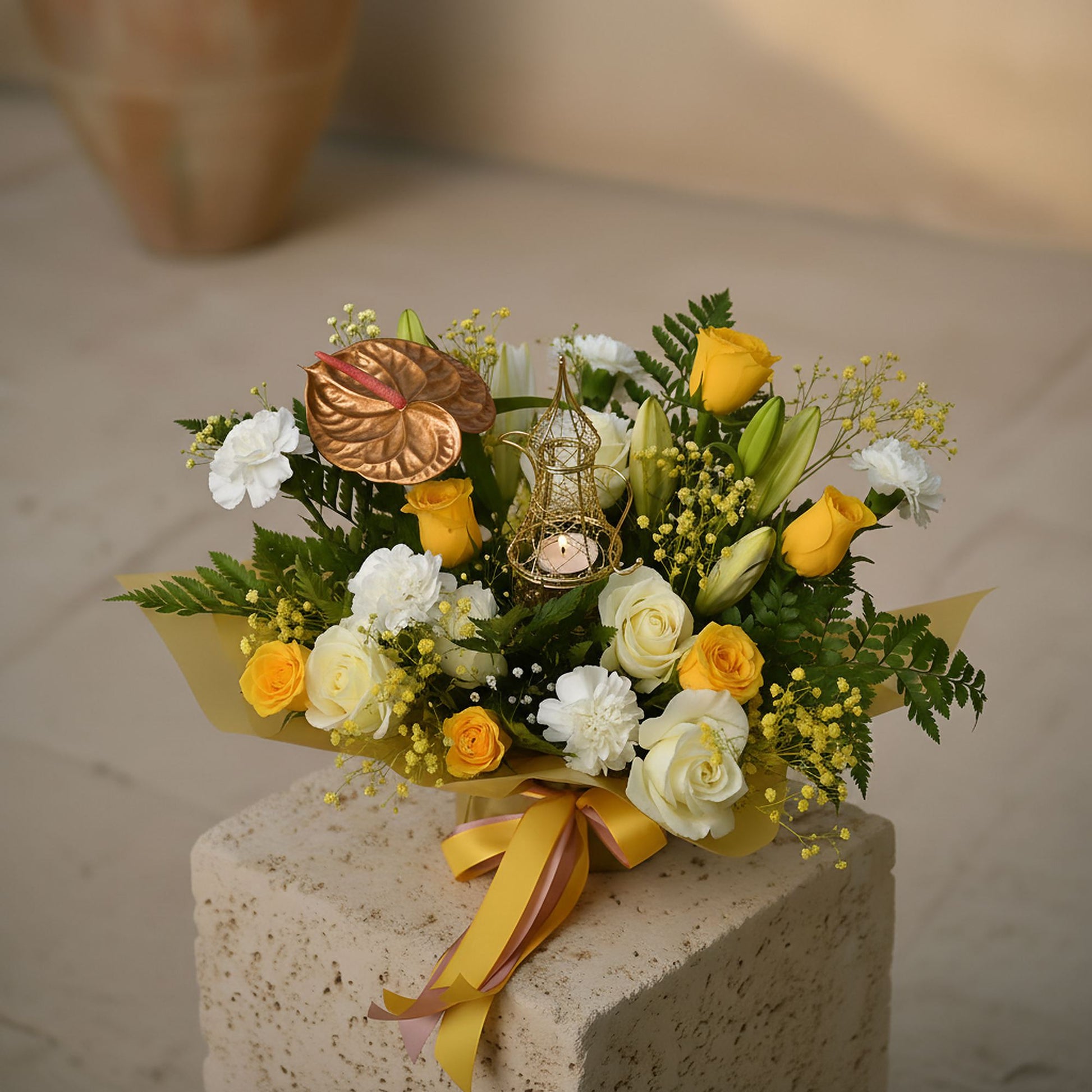 Aiwa Itqan — side view | luxury Eid Al Adha 2026 flower arrangement Dubai