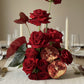Aiwa Crimson Pomegranate Rose Centerpiece — styled red-rose Eid banquet table | luxury Eid Al Adha 2026 flowers Dubai