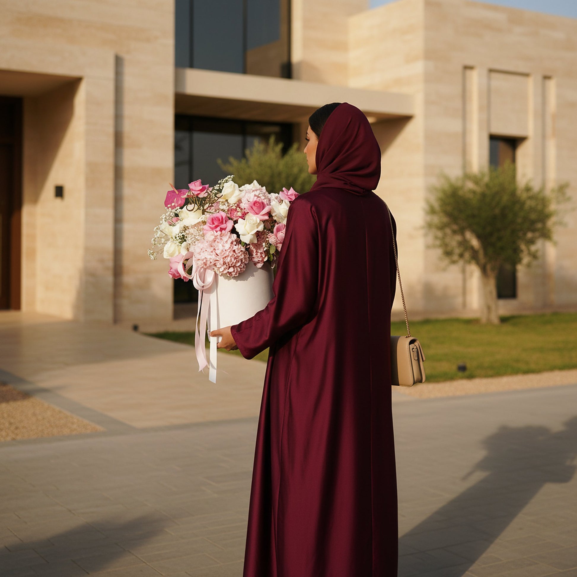 Aiwa Al Adha Flowers — side view | luxury Eid Al Adha 2026 flower arrangement Dubai