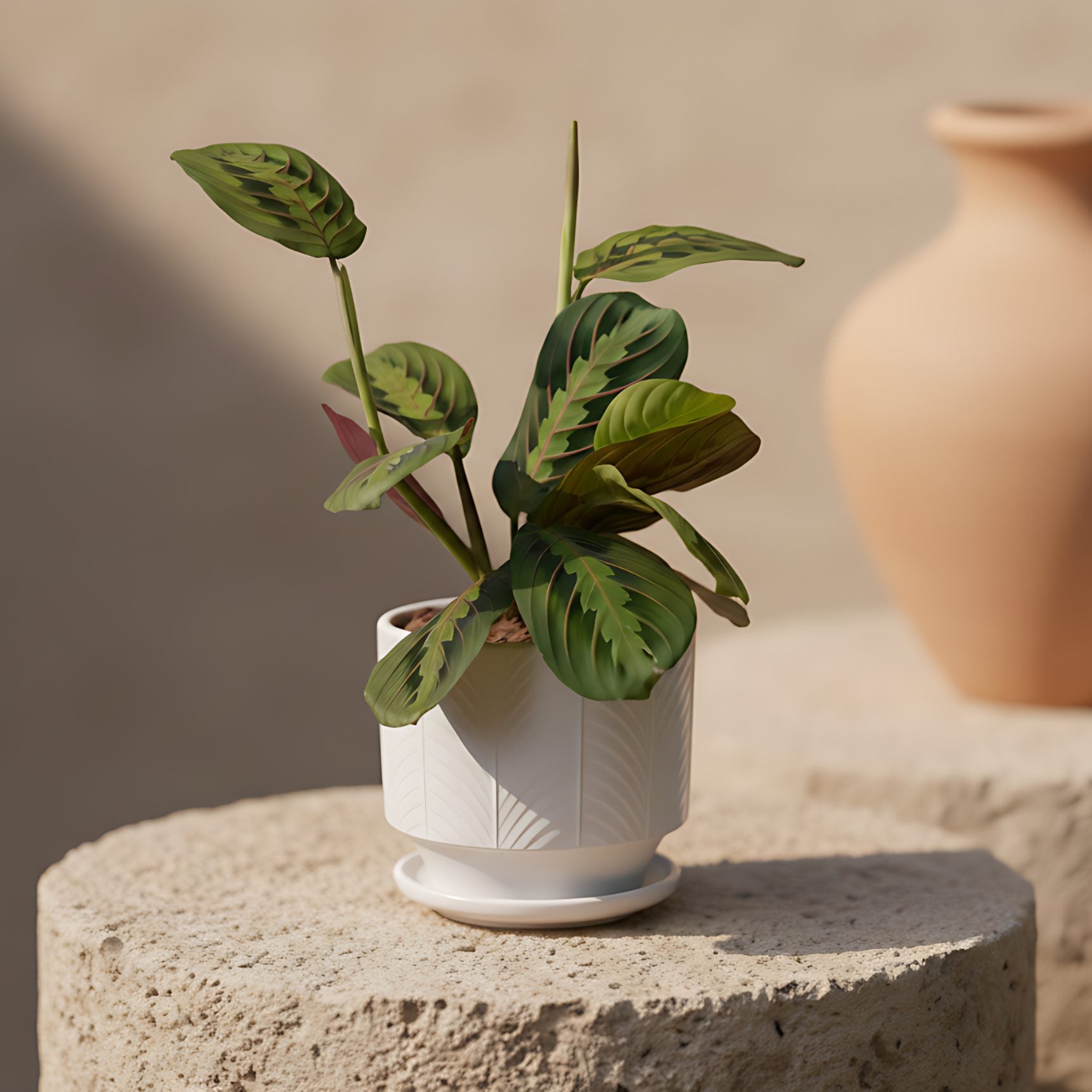 Prayer Plant maranta indoor plant in ceramic pot by Aiwa Flowers