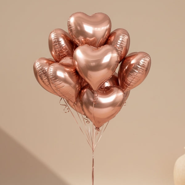 Rose Gold Heart Balloon Set