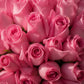 Close-up of fresh deep pink roses with dew - Thrill bouquet by AIWA Flowers