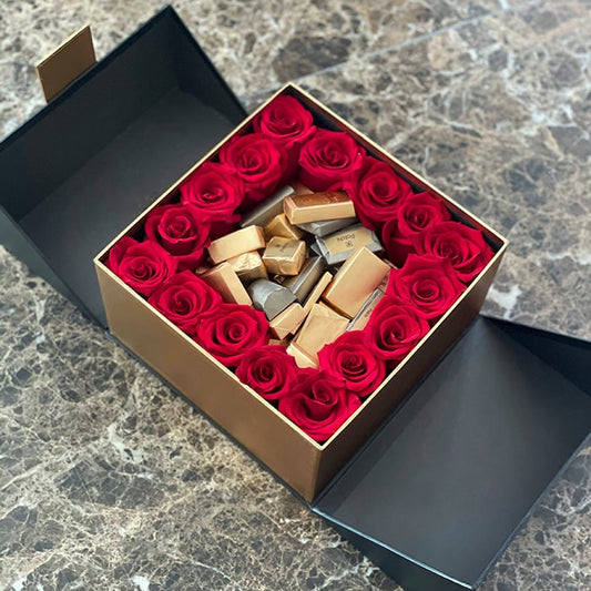 Box with Roses and Patchi