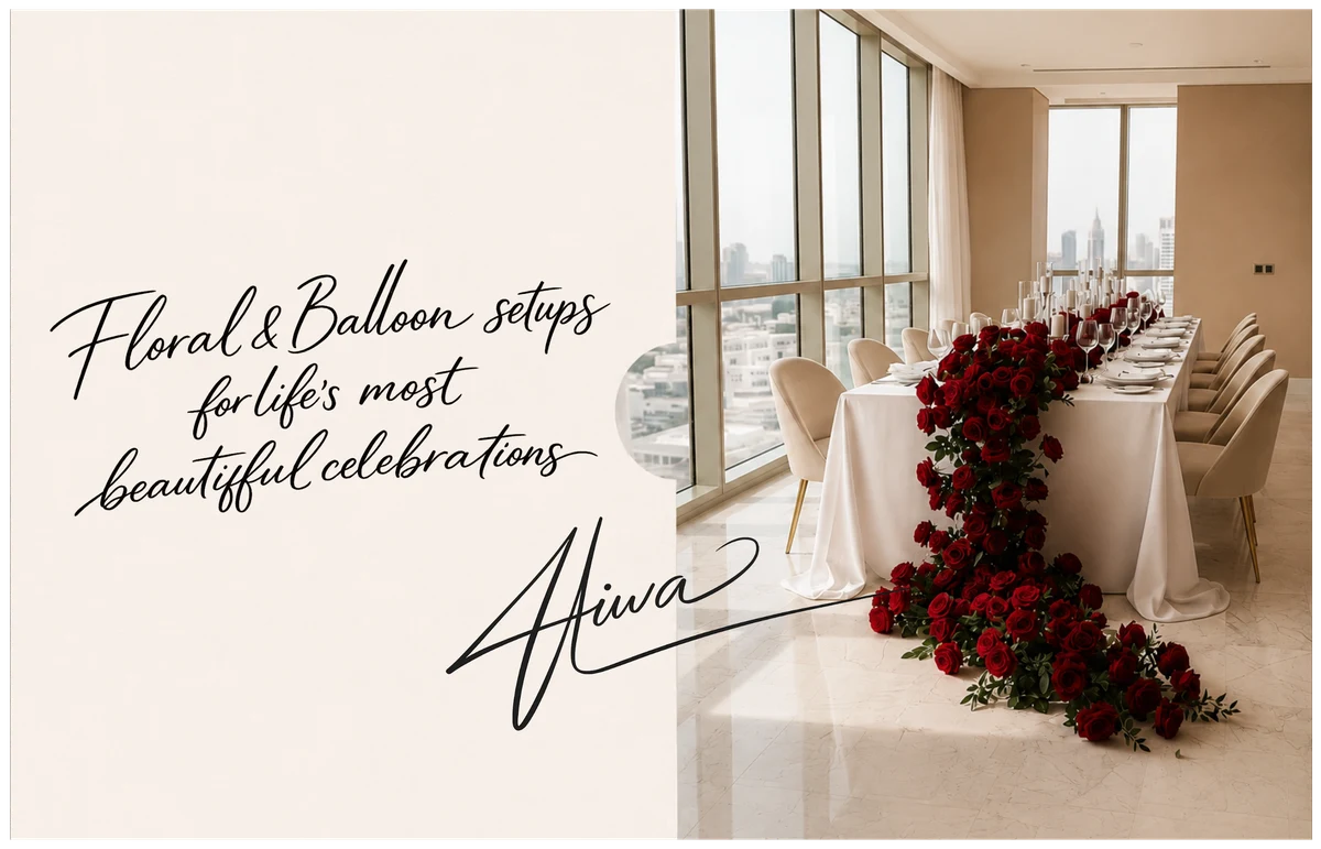 Floral & Balloon setups for life's most beautiful celebrations — Aiwa